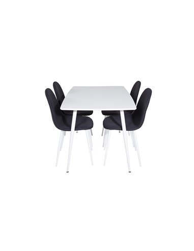 Matgrupp Polar med Polar matstolar, 120 × 75 cm