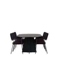 Matgrupp Bootcut med Yesterday matstolar, 230 × 115 cm 2