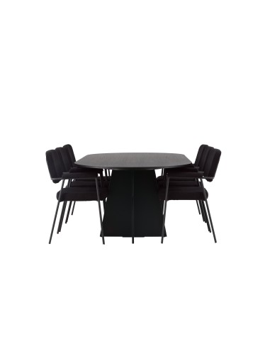 Matgrupp Bootcut med Yesterday matstolar, 230 × 115 cm