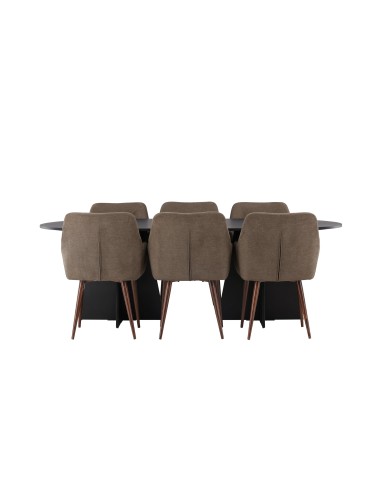 Matgrupp Bootcut med Tomorrow matstolar, 230 × 115 cm