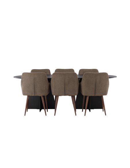 Matgrupp Bootcut med Tomorrow matstolar, 230 × 115 cm