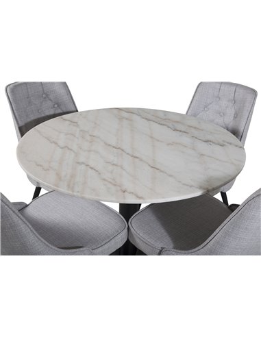 Matgrupp Estelle med Velvet Deluxe matstolar