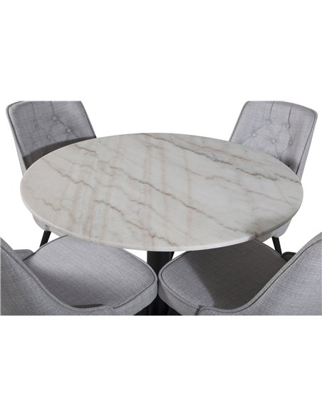 Matgrupp Estelle med Velvet Deluxe matstolar