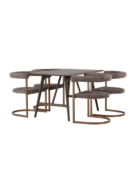 Matgrupp Kaseidon med Morning matstolar, 120 × 80 cm