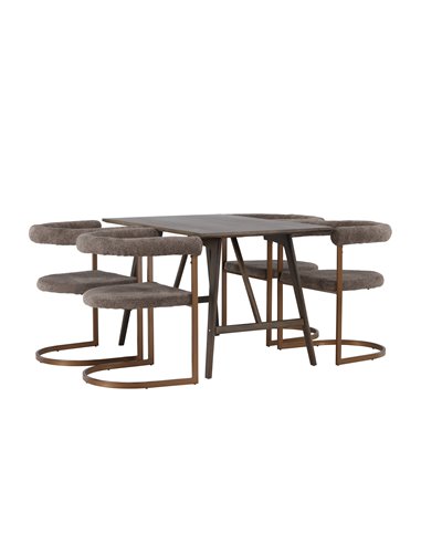 Matgrupp Kaseidon med Morning matstolar, 120 × 80 cm