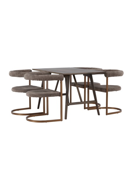 Matgrupp Kaseidon med Morning matstolar, 120 × 80 cm