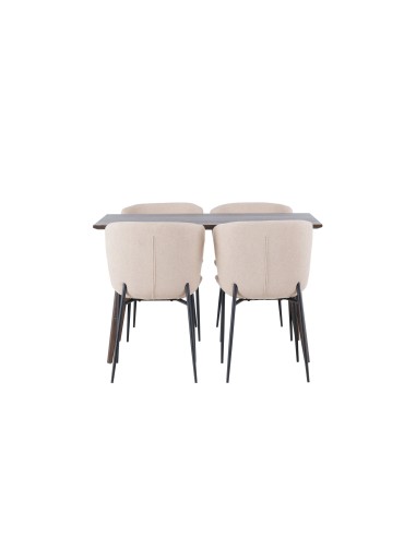 Matgrupp Kaseidon med Modesto matstolar, 120 × 80 cm