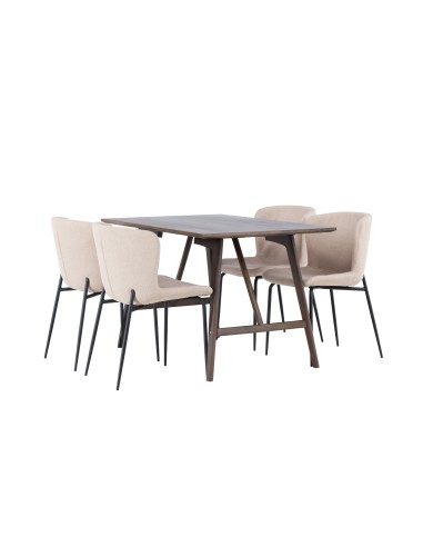 Matgrupp Kaseidon med Modesto matstolar, 120 × 80 cm
