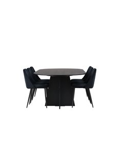 Matgrupp Bootcut med Night matstolar, 230 × 115 cm 2
