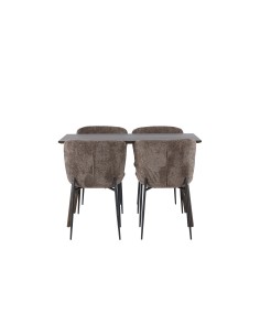 Matgrupp Kaseidon med Modesto matstolar, 120 × 80 cm
