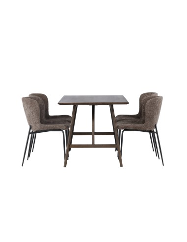 Matgrupp Kaseidon med Modesto matstolar, 120 × 80 cm