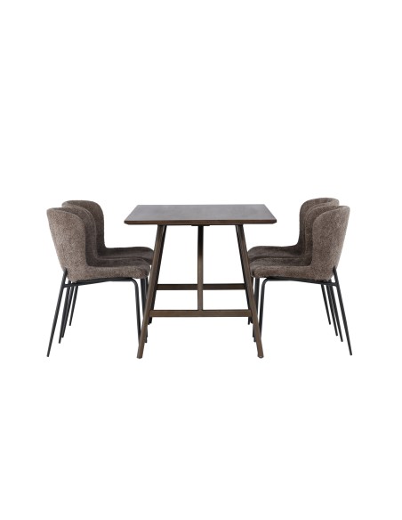 Matgrupp Kaseidon med Modesto matstolar, 120 × 80 cm