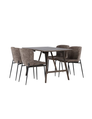Matgrupp Kaseidon med Modesto matstolar, 120 × 80 cm