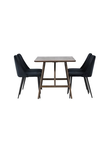 Matgrupp Kaseidon med Night matstolar, 120 × 80 cm