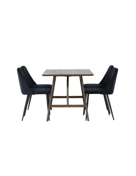 Matgrupp Kaseidon med Night matstolar, 120 × 80 cm