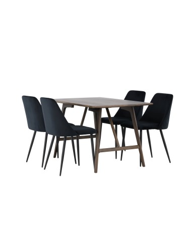 Matgrupp Kaseidon med Night matstolar, 120 × 80 cm