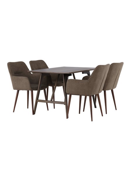 Matgrupp Kaseidon med Tomorrow matstolar, 120 × 80 cm
