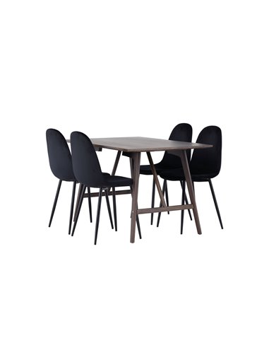 Matgrupp Kaseidon med Polar matstolar, 120 × 80 cm