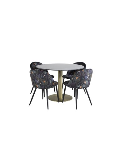 Matgrupp Estelle med Velvet matstolar