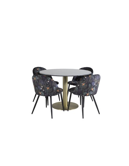 Matgrupp Estelle med Velvet matstolar