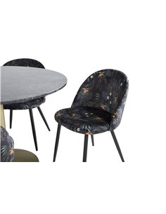 Matgrupp Estelle med Velvet matstolar 2