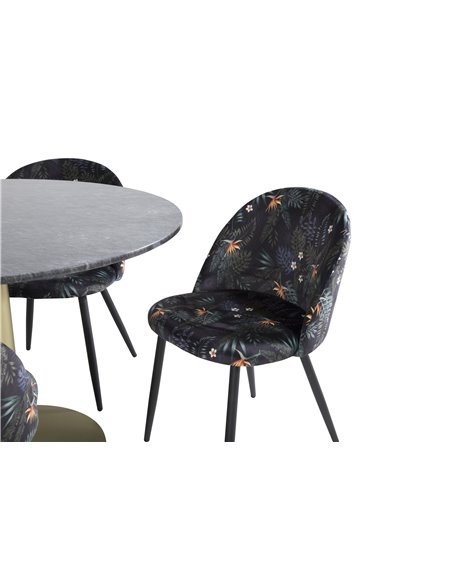 Matgrupp Estelle med Velvet matstolar