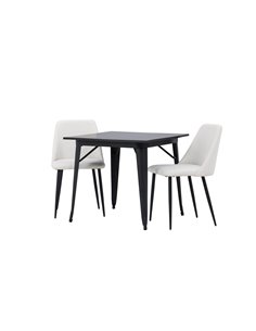 Matgrupp Tempe med Night matstolar, 80 × 80 cm 2