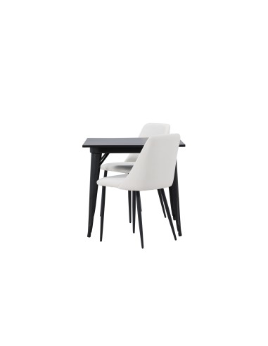 Matgrupp Tempe med Night matstolar, 80 × 80 cm