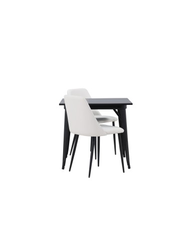 Matgrupp Tempe med Night matstolar, 80 × 80 cm