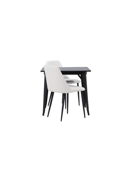 Matgrupp Tempe med Night matstolar, 80 × 80 cm