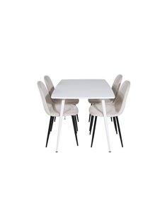 Matgrupp Polar med Polar matstolar, 120 × 75 cm