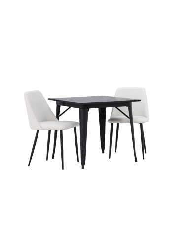 Matgrupp Tempe med Night matstolar, 80 × 80 cm