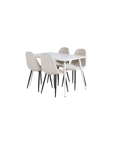 Matgrupp Polar med Polar matstolar, 120 × 75 cm