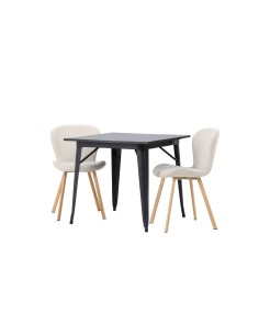 Matgrupp Tempe med Lilja matstolar, 80 × 80 cm 2