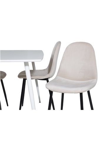 Matgrupp Polar med Polar matstolar, 120 × 75 cm