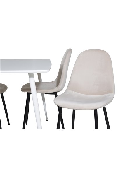 Matgrupp Polar med Polar matstolar, 120 × 75 cm