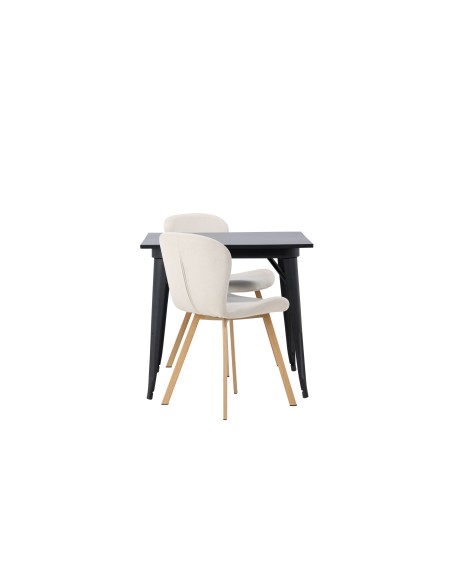 Matgrupp Tempe med Lilja matstolar, 80 × 80 cm