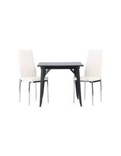 Matgrupp Tempe med Pastill matstolar, 80 × 80 cm
