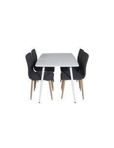 Matgrupp Polar med Windu matstolar, 120 × 75 cm