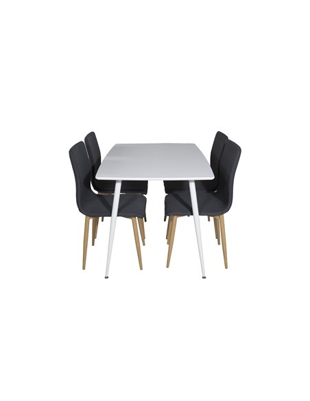 Matgrupp Polar med Windu matstolar, 120 × 75 cm