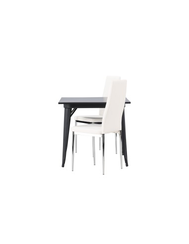 Matgrupp Tempe med Pastill matstolar, 80 × 80 cm