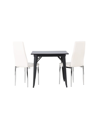 Matgrupp Tempe med Pastill matstolar, 80 × 80 cm