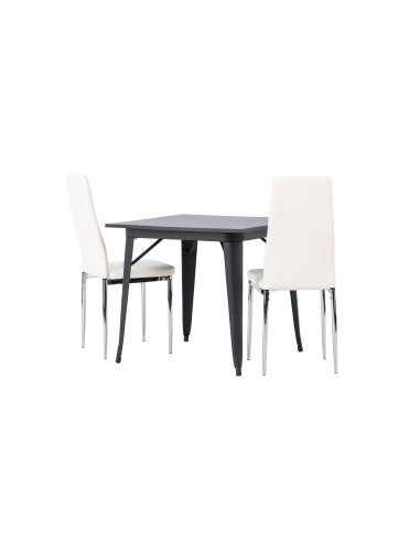 Matgrupp Tempe med Pastill matstolar, 80 × 80 cm