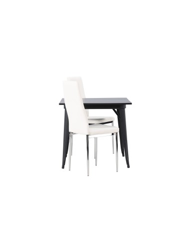 Matgrupp Tempe med Pastill matstolar, 80 × 80 cm