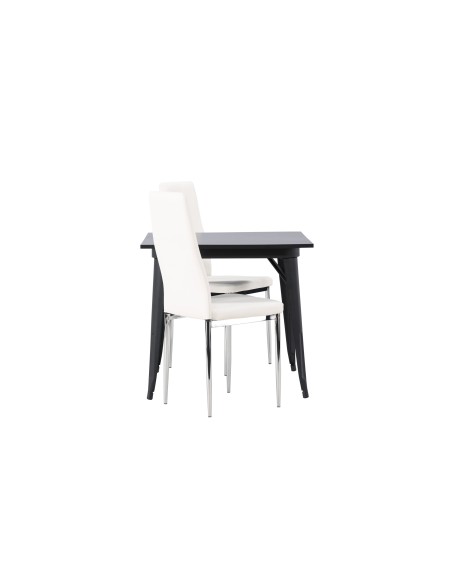 Matgrupp Tempe med Pastill matstolar, 80 × 80 cm
