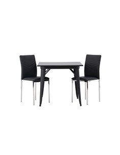 Matgrupp Tempe med Lily matstolar, 80 × 80 cm