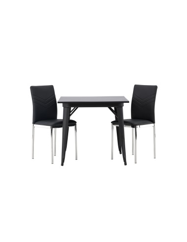 Matgrupp Tempe med Lily matstolar, 80 × 80 cm