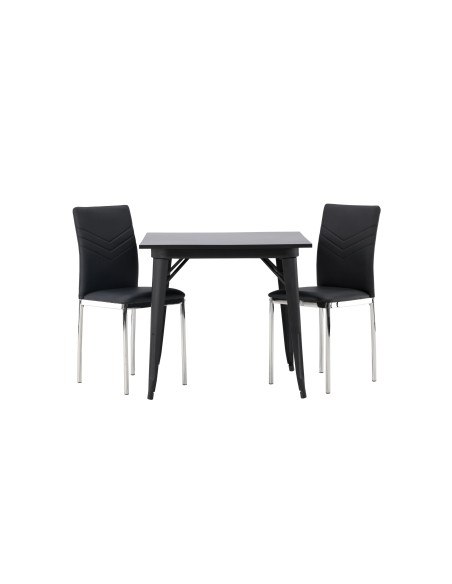 Matgrupp Tempe med Lily matstolar, 80 × 80 cm