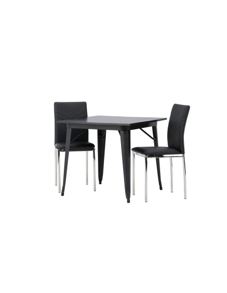 Matgrupp Tempe med Lily matstolar, 80 × 80 cm