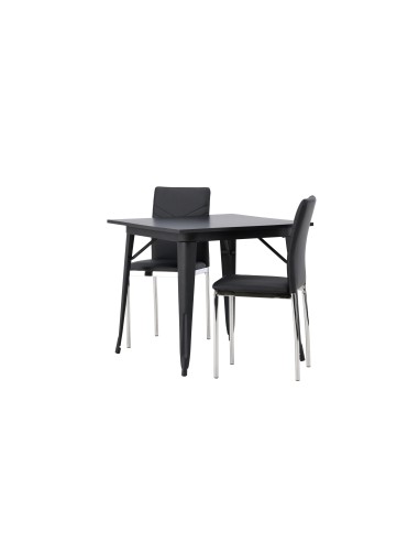 Matgrupp Tempe med Lily matstolar, 80 × 80 cm